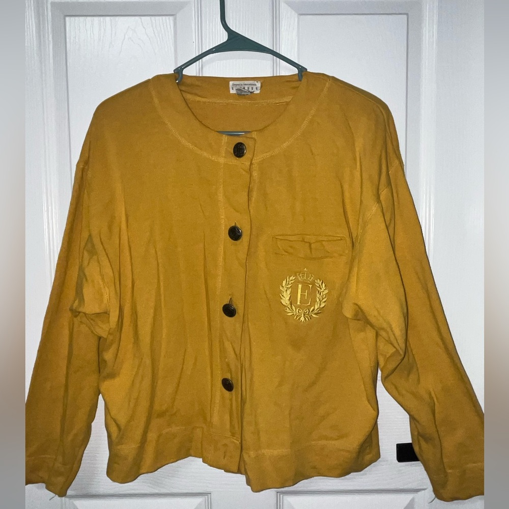 Vintage Compagnie Internationale Expresa women yellow mustard medium sweater